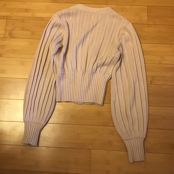Aritzia Pink Ribbed Cardigan - Picture 4 of 4